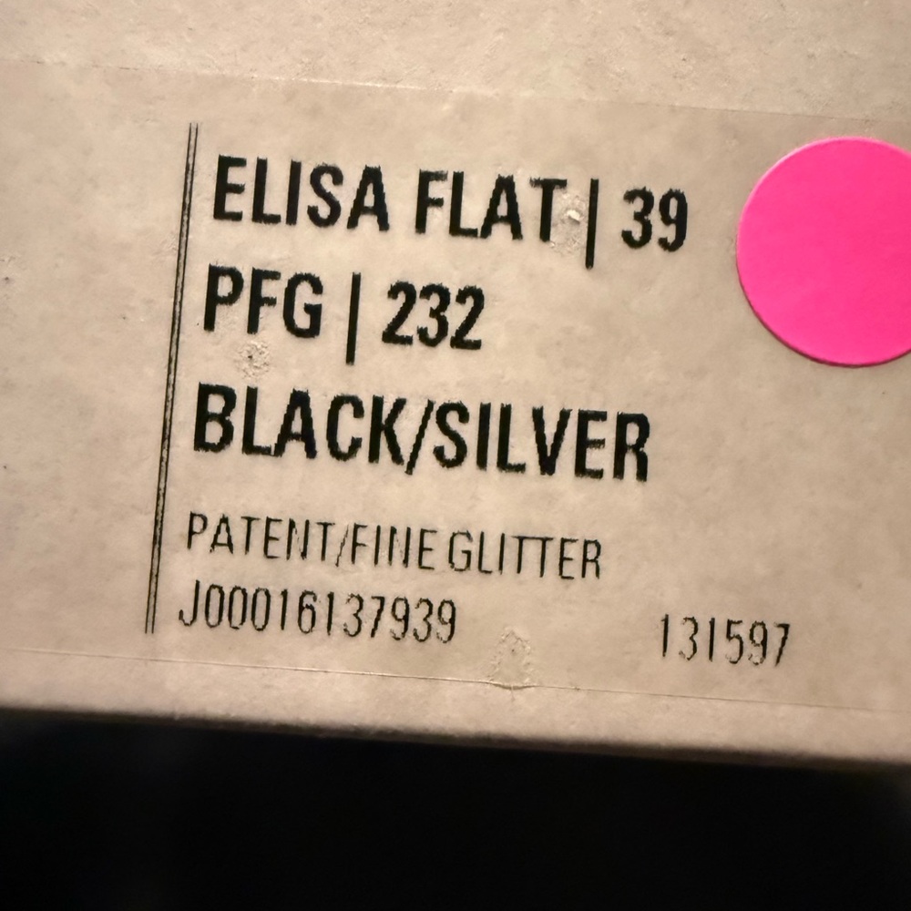 Jimmy Choo Glitter Silver and Black Elisa Flats - brand new - Picture 13 of 13